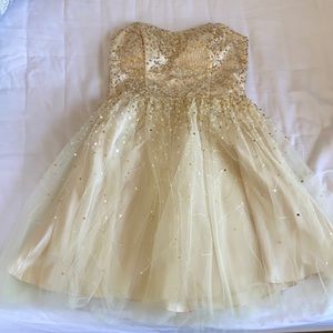 Gold Short Prom/Cocktail Dress